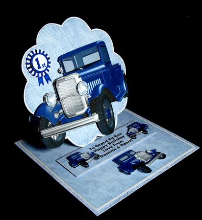 Vintage Car Easel Card Kit by Dianne Jackson