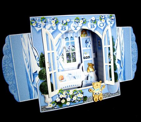 3D Room with a View - Sweet Dreams New Baby Boy by Dianne Jackson