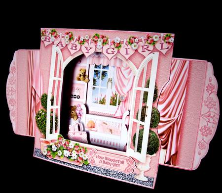 3D Room with a View - Sweet Dreams New Baby Girl by Dianne Jackson