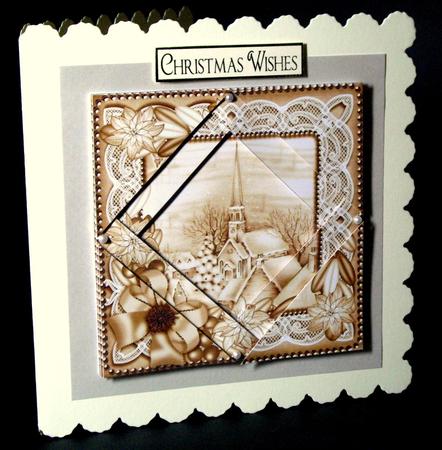 Church Village Tea Tones 5in Triangle Spiral Stacker by Dianne Jackson