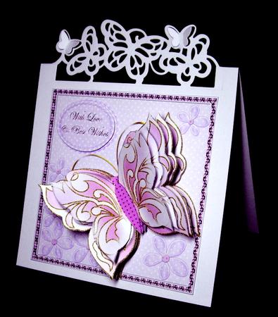 Pastel Butterfly Large Square Topper 1 by Dianne Jackson