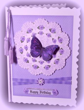 Fancy Floral Framed Butterfly by Dianne Jackson
