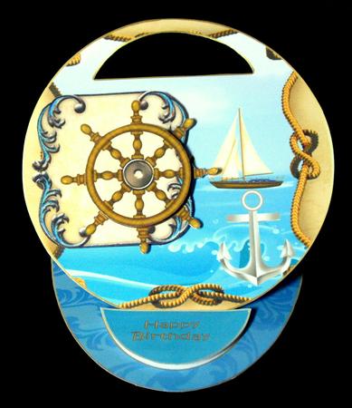 Fishing Sailing Cut Out Easel Card by Dianne Jackson