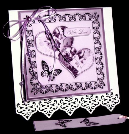 Elegant Romance Romantic Hearts Wavey Corner Stacker by Dianne Jackson