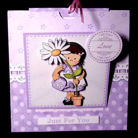 3D Suzi Loves Gardening Pull N Slide Kit with 3D Decoupage by Dianne Jackson