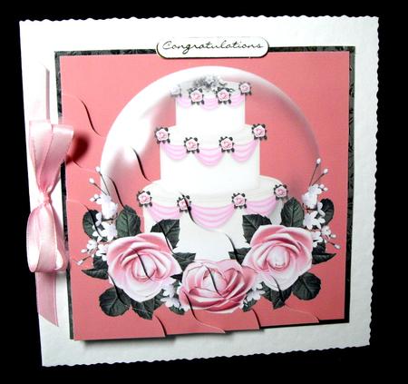 Wedding Cake Square Wavy Corner Stacker by Dianne Jackson