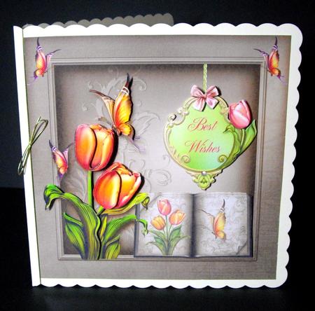 Spring Tulips Card Topper by Dianne Jackson