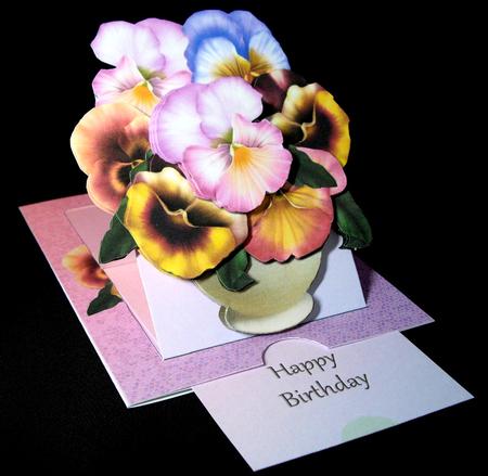 Slider-easel - Floral - Pansies by Dianne Jackson