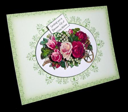 Roses Oval Decoupage by Dianne Jackson