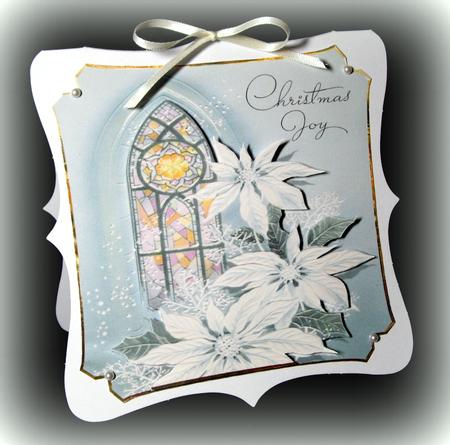Church Window and White Poinsettias by Dianne Jackson
