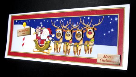 Santa Large Dl Card by Dianne Jackson