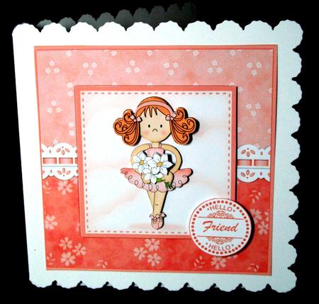 Betzi Ballerina Quick Card N 3D Decoupage by Dianne Jackson