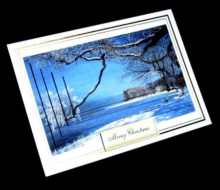 Snowy Christmas Scene ,pyramids by Dianne Jackson