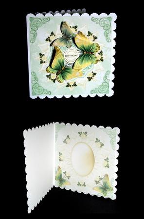 Insert to Cream and Green Butterfly's Card Topper by Dianne Jackson