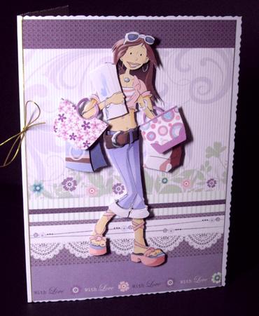 Shopaholic (pink) Decoupage Sheet by Dianne Jackson