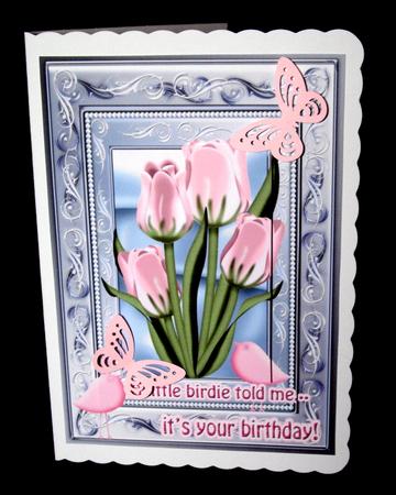 Pink Tulips Little Birdie Told Me It's Your Birthday by Dianne Jackson