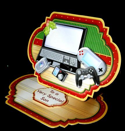 Christmas Games & Gadgets Easel Card Kit by Dianne Jackson
