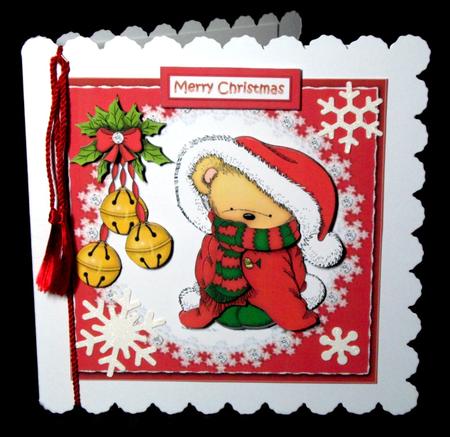 Traditional Christmas Snuggle Bear by Dianne Jackson