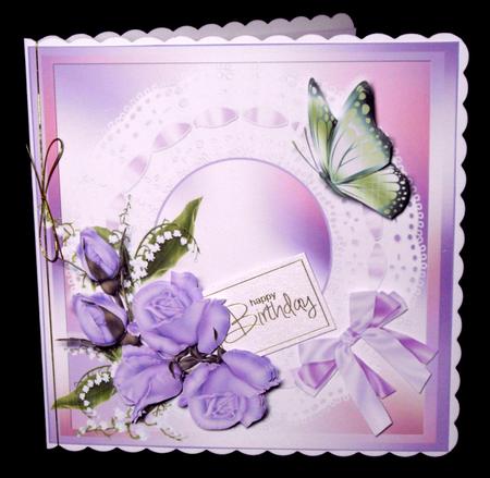8x8 Roses and Lily of the Valley Decoupage Card Kit by Dianne Jackson