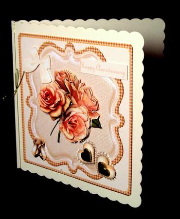 Peach Roses Anniversary by Dianne Jackson
