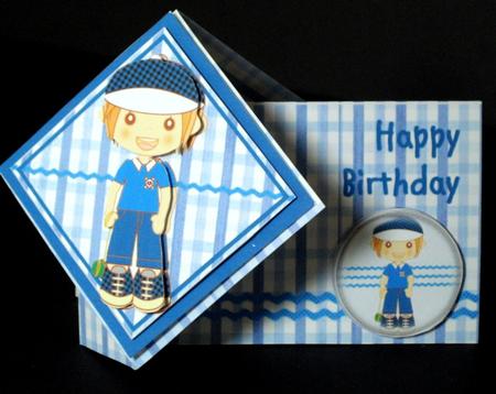 Tist Turn Card - Little Boy by Dianne Jackson