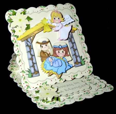 Away in a Manger Christmas Easel Card Kit by Dianne Jackson