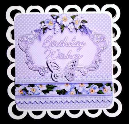 Sentiment Panels Birthday Wishes Lilac and Blue by Dianne Jackson
