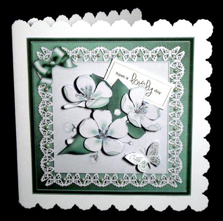 Apple Blossom 8 x 8 Quick Card Topper by Dianne Jackson