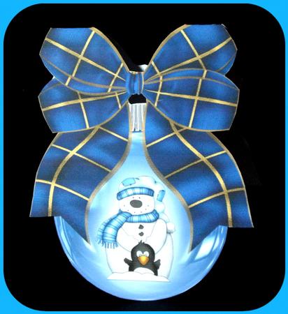 Bauble-shape Gift Card Kit - Snowman Friends by Dianne Jackson