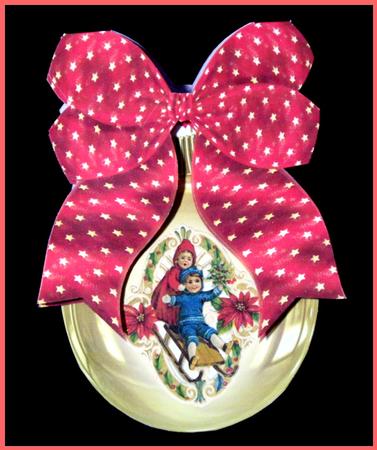 Bauble-shape Gift Card Kit - Vintage Sled by Dianne Jackson