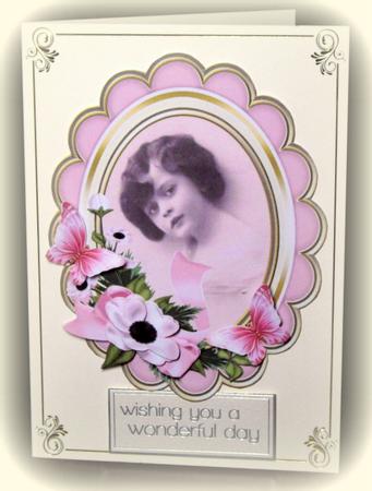 Vintage Girl Flower Corner by Dianne Jackson