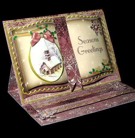 Plum Church Seasons Greetings Easel Book Card & Envelope Kit by Dianne Jackson