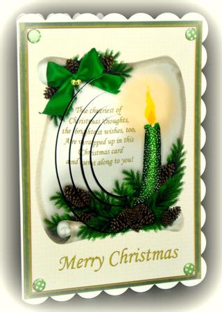 Christmas Scroll with Green Bow by Dianne Jackson