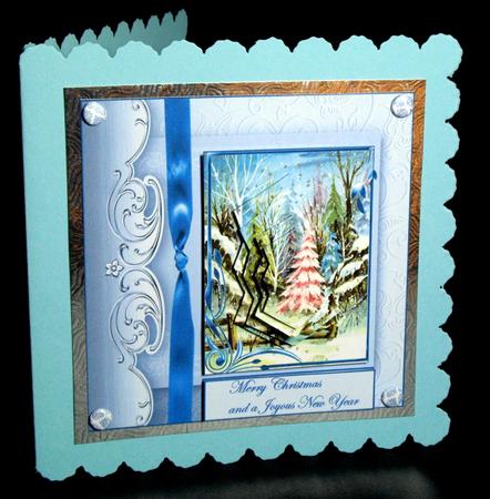 Pink ,blue and Green Christmas Trees by Dianne Jackson