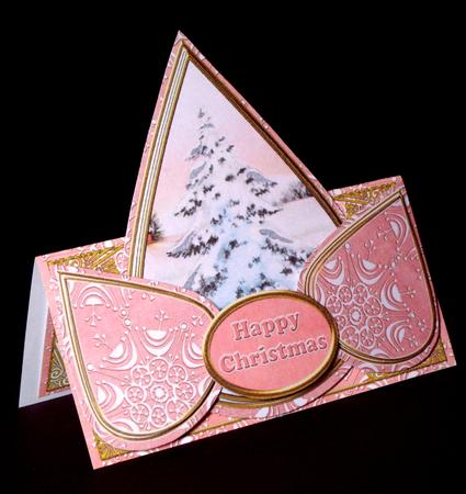 Pink Tree Happy Christmas Teardrop Trio Kit by Dianne Jackson