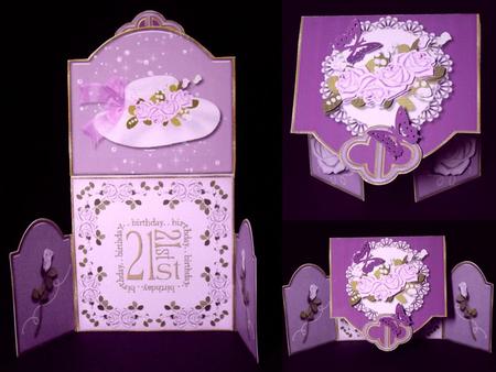 21st Birthday Fold Over Gate Fold Card Kit by Dianne Jackson