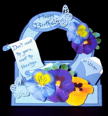 Circle Stepper Kit -pansies by Dianne Jackson