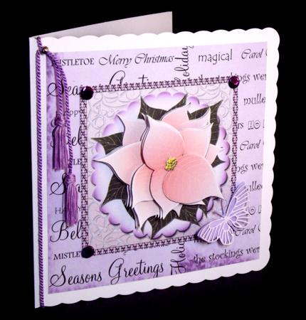 Pink Poinsettia Large Christmas Topper by Dianne Jackson