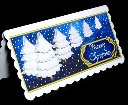 Cute Christmas Trees Dl Topper with Decoupage 11 by Dianne Jackson