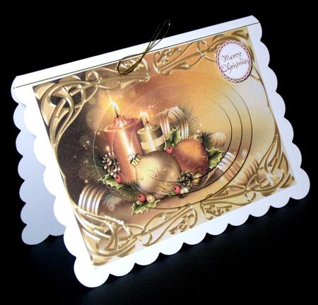 Art Nouveau Christmas Candles Oval Pyramid by Dianne Jackson