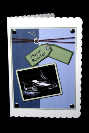Sports Car for Him Pyramid Card by Dianne Jackson