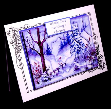 Winter Scene Star Shape Tunnel Side Stacker by Dianne Jackson