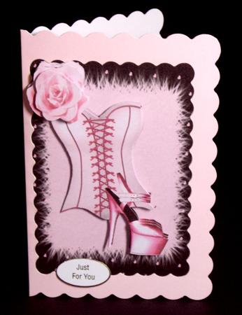 Pink Rose with Basque A4 by Dianne Jackson