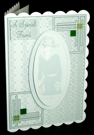 Vintage Deco Green Lady by Dianne Jackson
