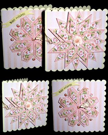 Floral Surprise Pink and Peach Roses Matching Backing Paper by Dianne Jackson