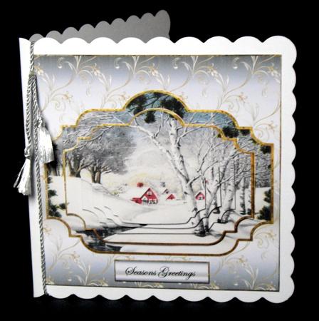 Vintage Hamlet at Christmas Card Front by Dianne Jackson