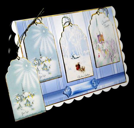 It's a Blue Blue Christmas Panel Card by Dianne Jackson