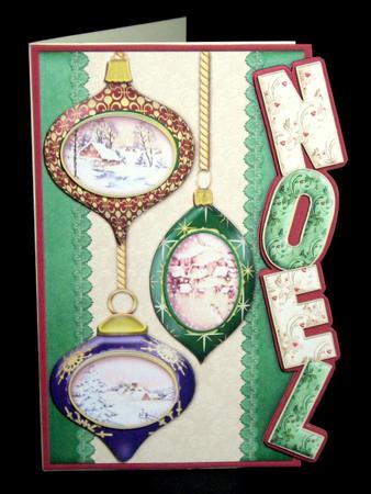 Vintage Christmas Baubles Over the Side Noel by Dianne Jackson