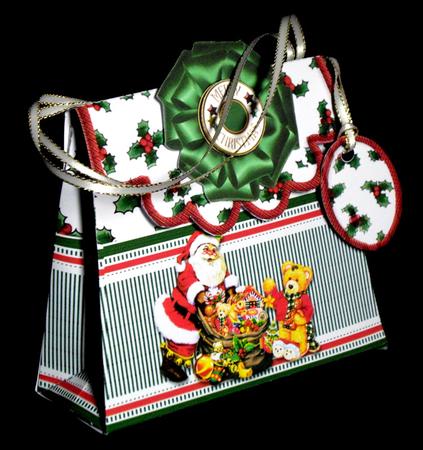 Handbag Gift Box Santa Claus by Dianne Jackson