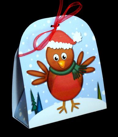 3D Xmas Robin Treat or Favour Box Mini Kit by Dianne Jackson